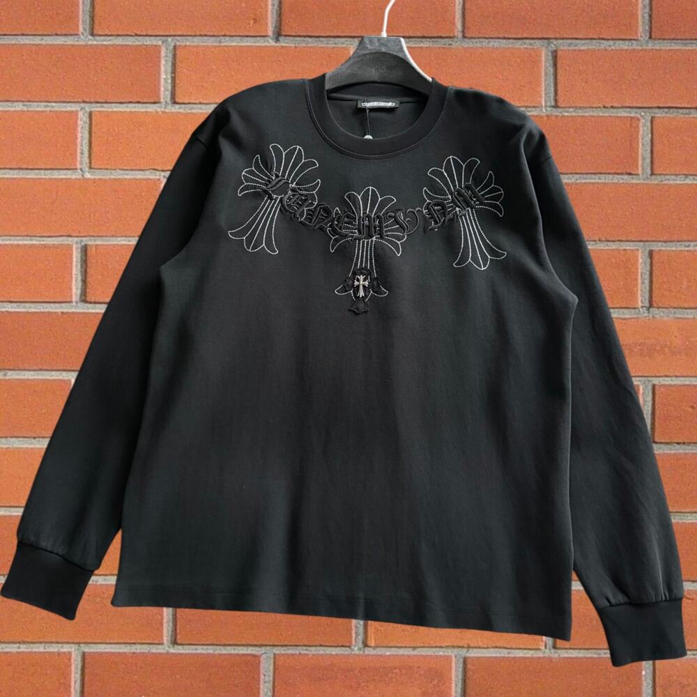 Chrome Hearts Classic Black Long-Sleeve Shirt